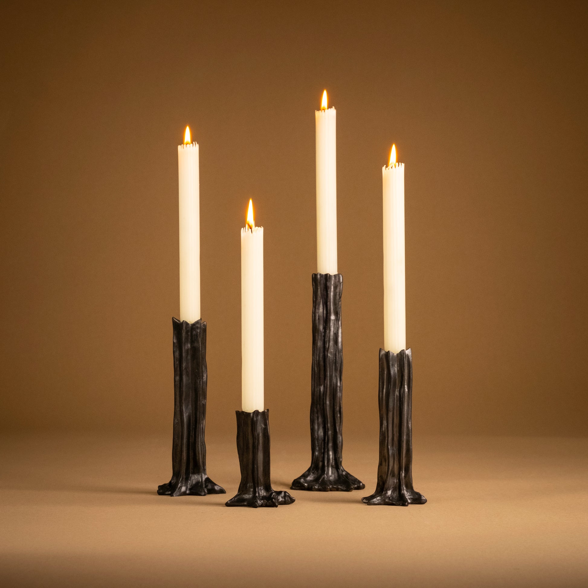 Arbor Bronze (Dark Patination) - Set of 4 Candlesticks - studiopalatin