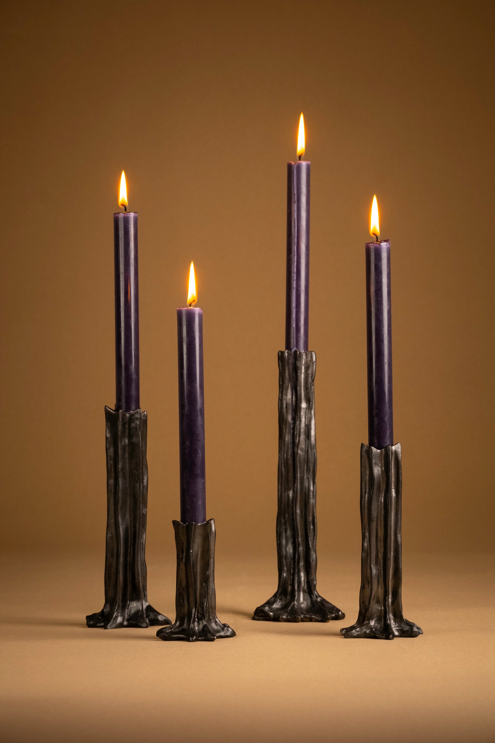 Arbor Bronze (Dark Patination) - Set of 4 Candlesticks - studiopalatin
